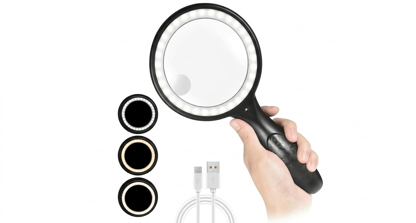 Grande loupe éclairante