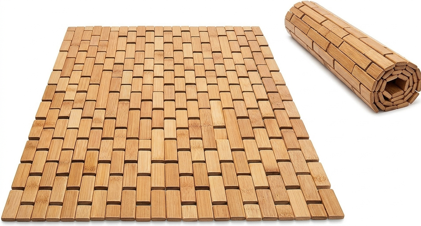 Tapis de Bain en Bambou Antidérapant