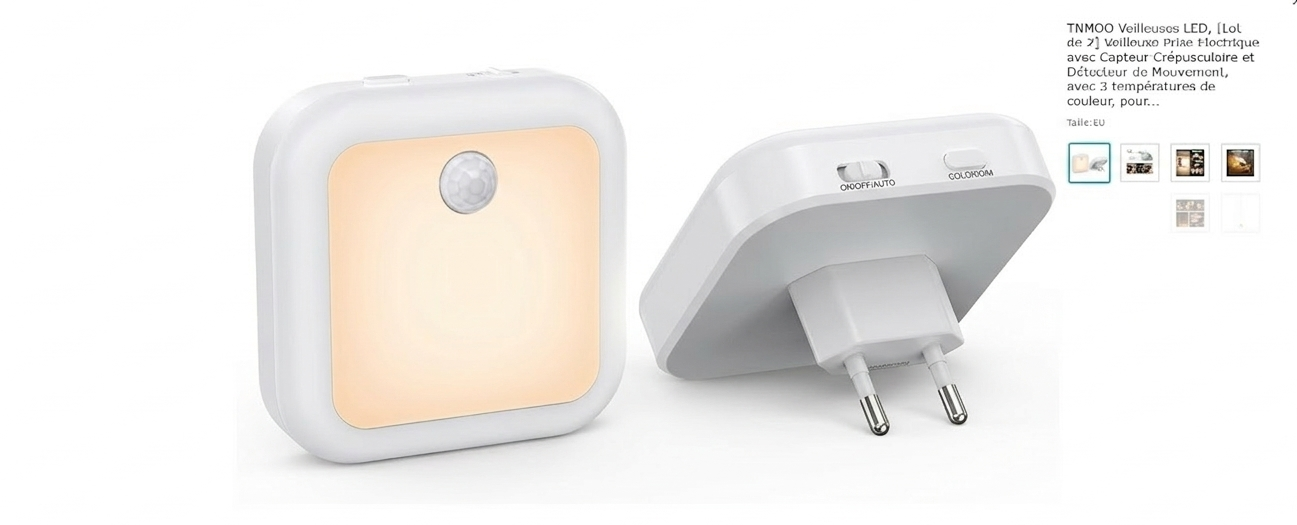 Veilleuse LED à détection de mouvement